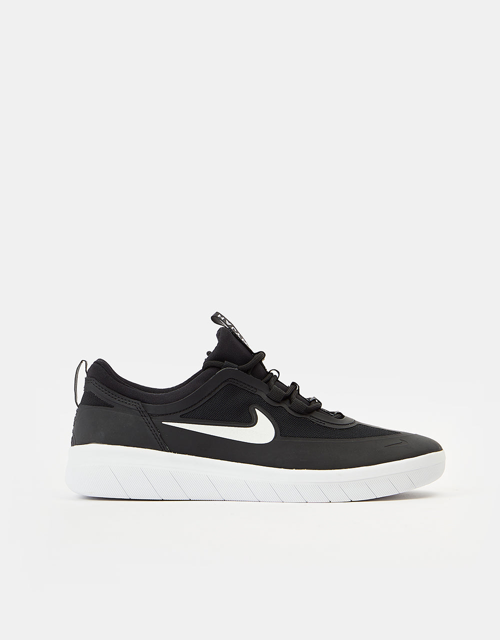 Nike SB Nyjah Free 2 Skate Shoes - Black/White-Black-Black