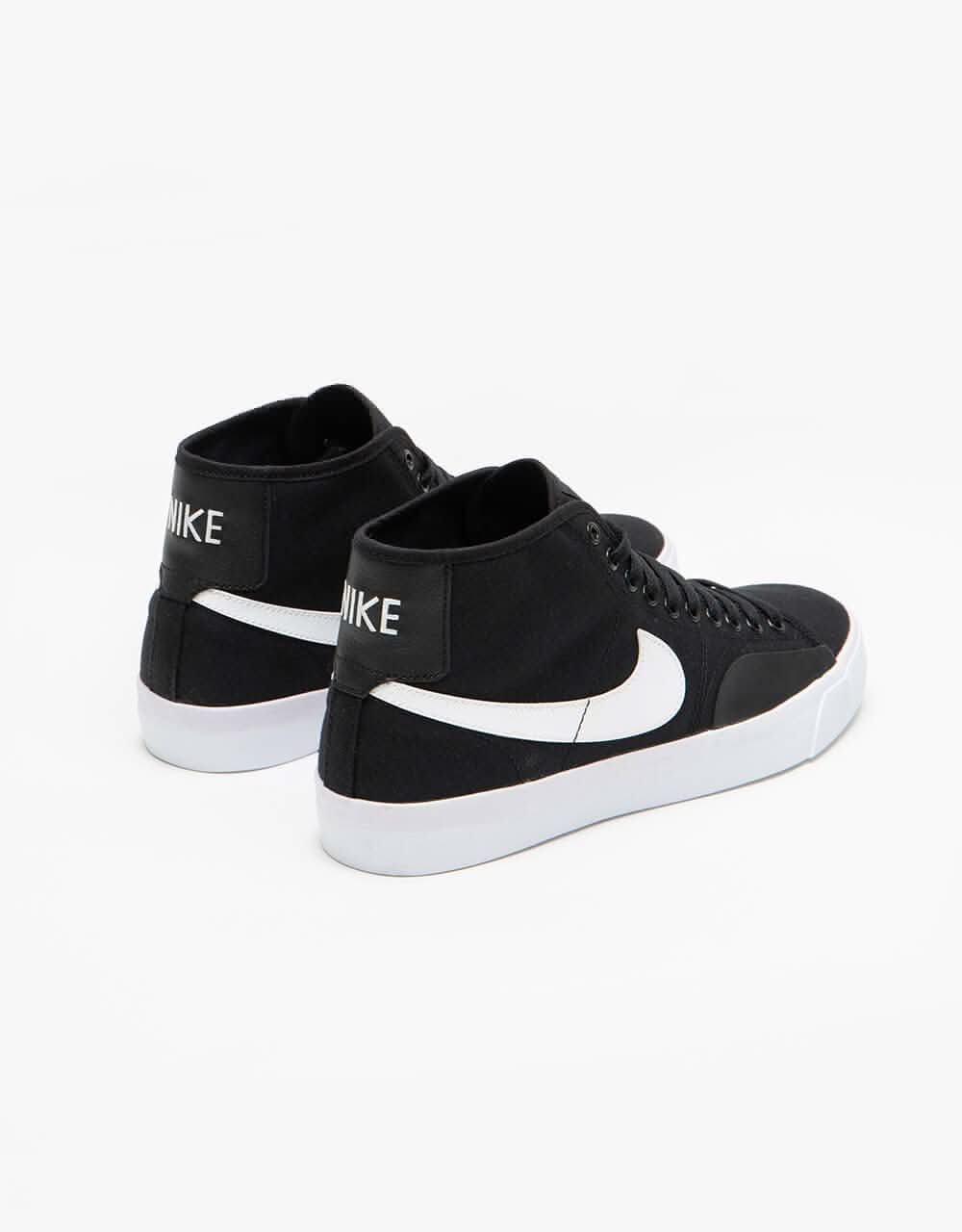 Nike SB BLZR Court Mid Skate Shoes - Black/White-Black