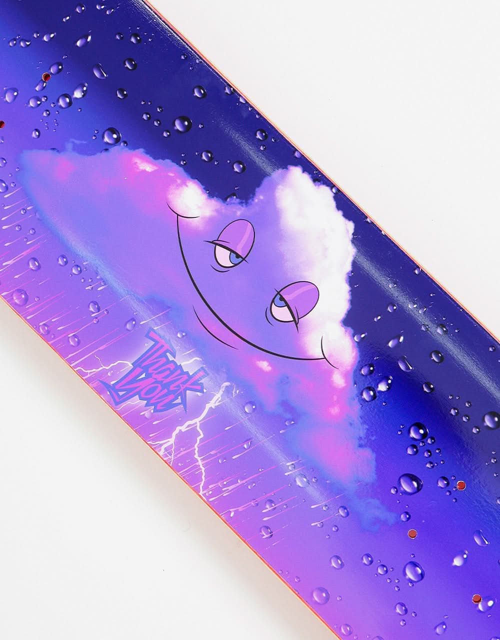 Thank You Purple Rain Cloud Skateboard Deck - 8.25"