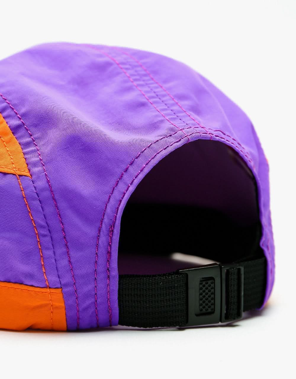 Route One Blocked 5 Panel Cap - Lavender/White/Blazing Orange