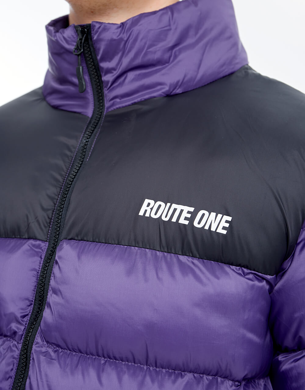 Route One Vostok Puffer Jacket - Moderate Purple/Black