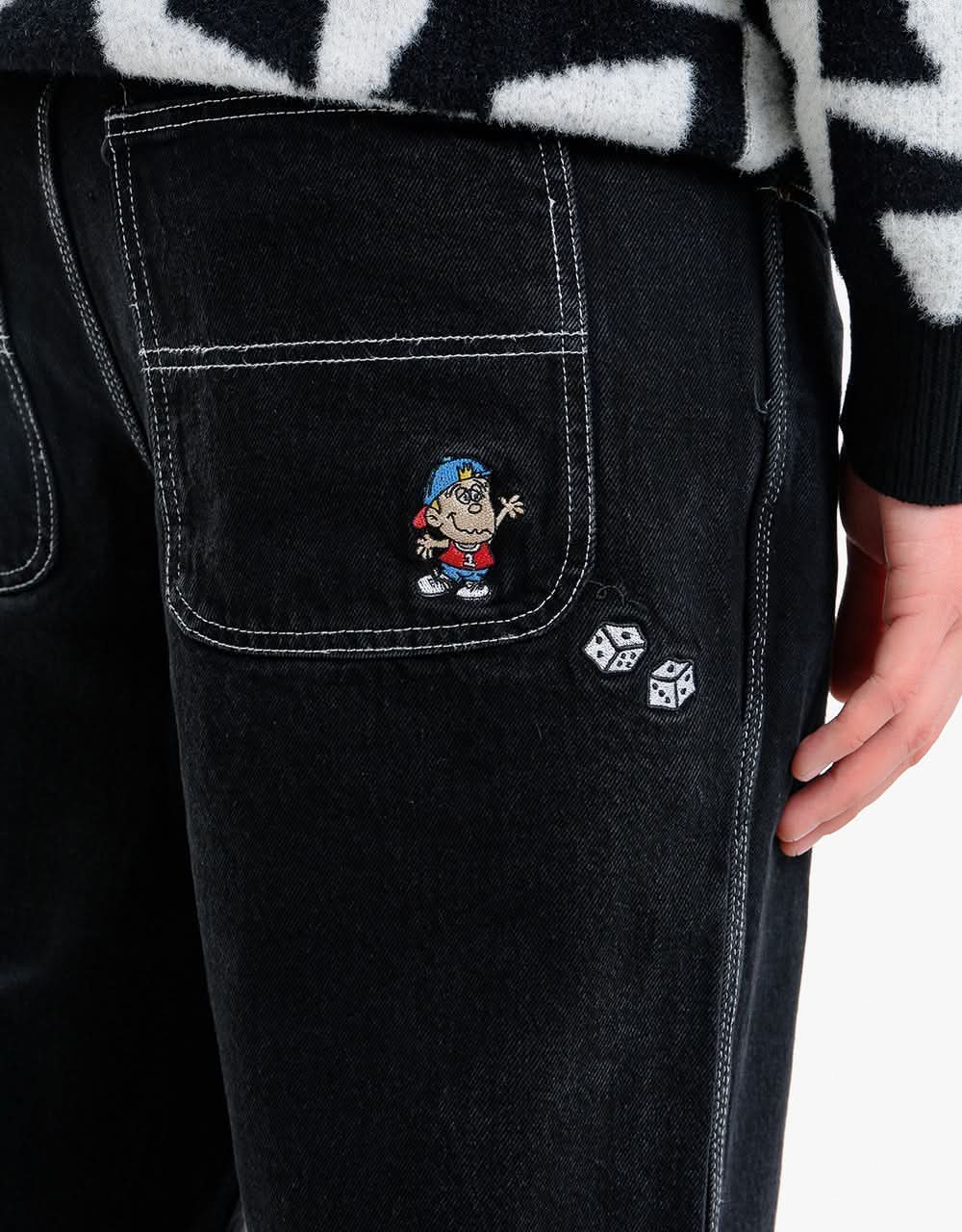 Butter Goods Dice Relaxed Denim Pant Washed Black