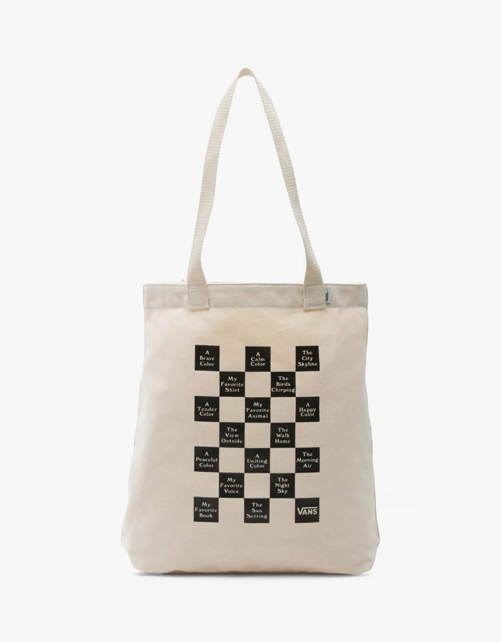Vans Womens Checkerboard 21 Tote Bag- Natural