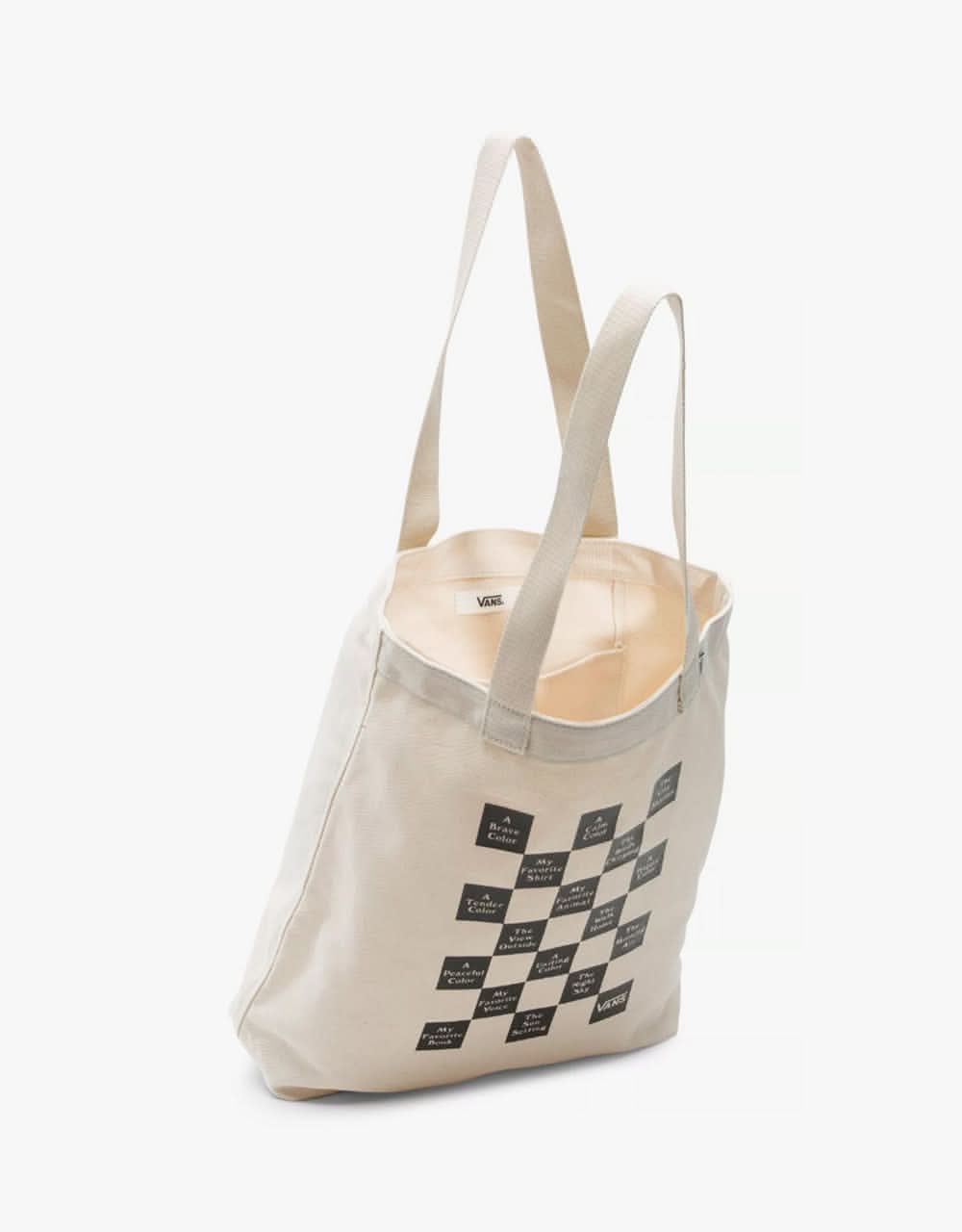 Vans Womens Checkerboard 21 Tote Bag- Natural