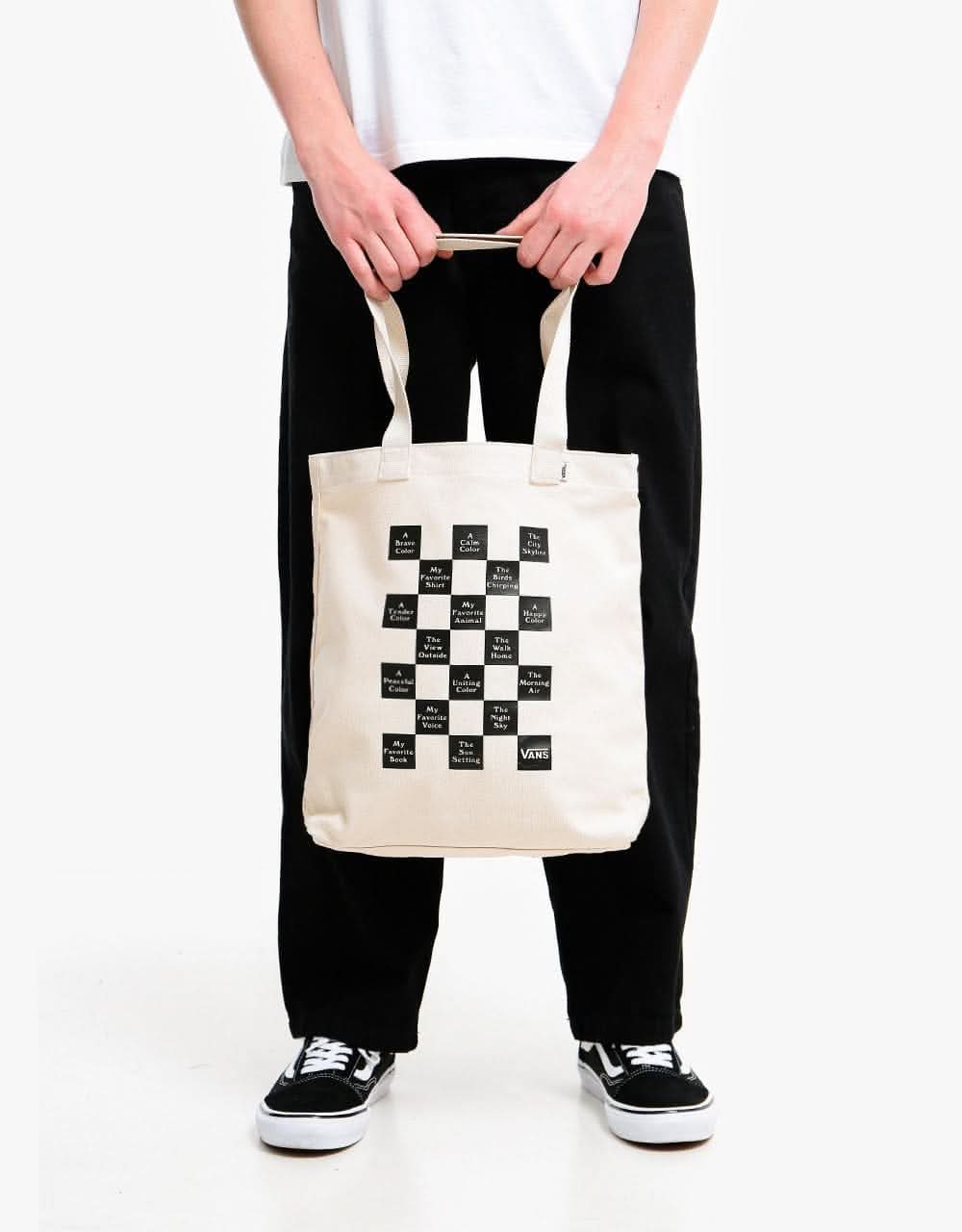 Vans Womens Checkerboard 21 Tote Bag- Natural