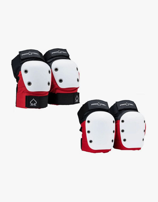 Pro-Tec Street Knee & Elbow Padset - Red/White/Black