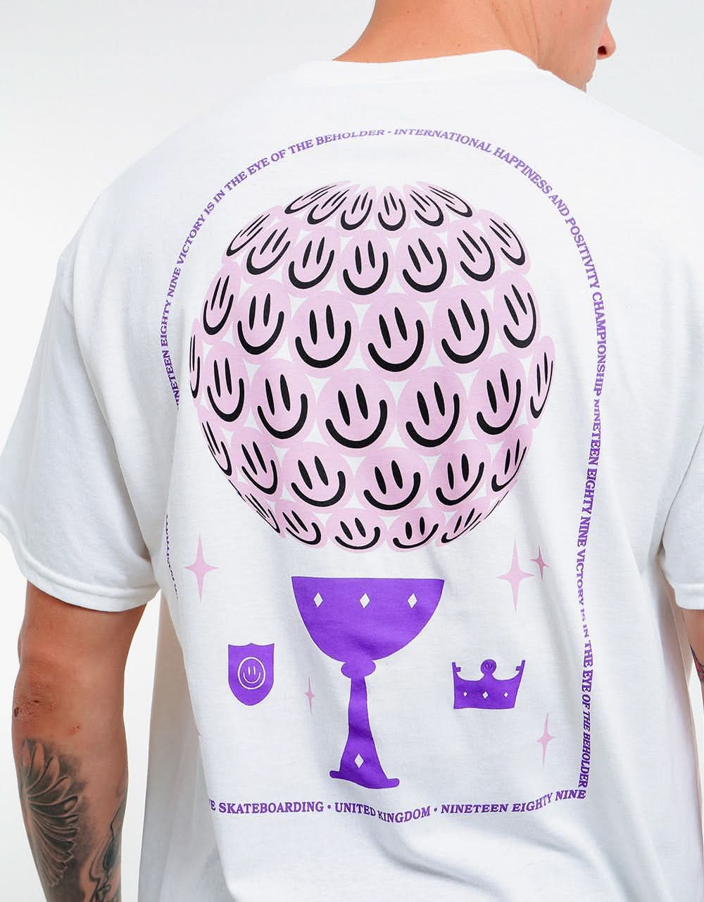 Route One Happy Cup T-Shirt - White