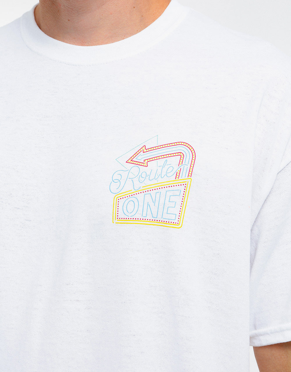 Route One Neon Diner T-Shirt - White