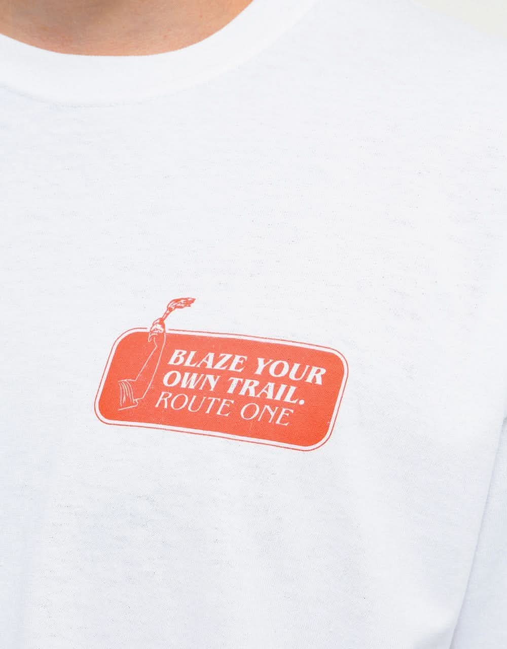 Route One Blaze Your Own Trail T-Shirt - White
