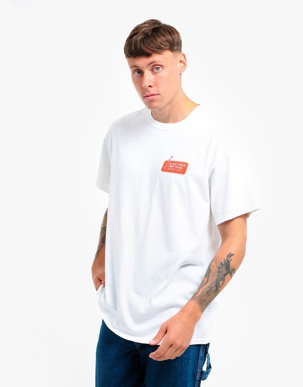 Route One Blaze Your Own Trail T-Shirt - White