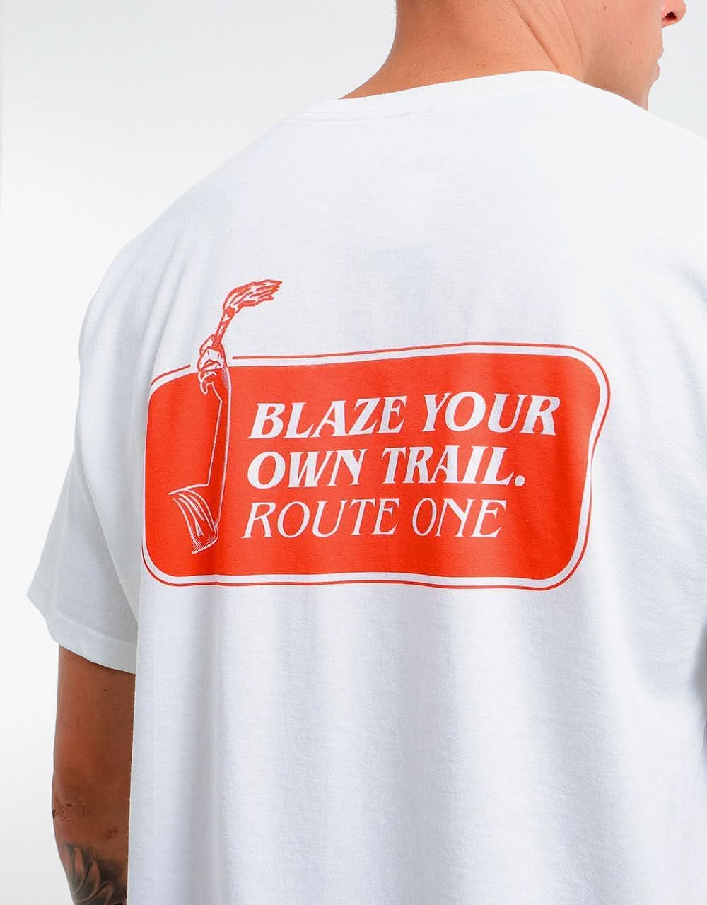 Route One Blaze Your Own Trail T-Shirt - White