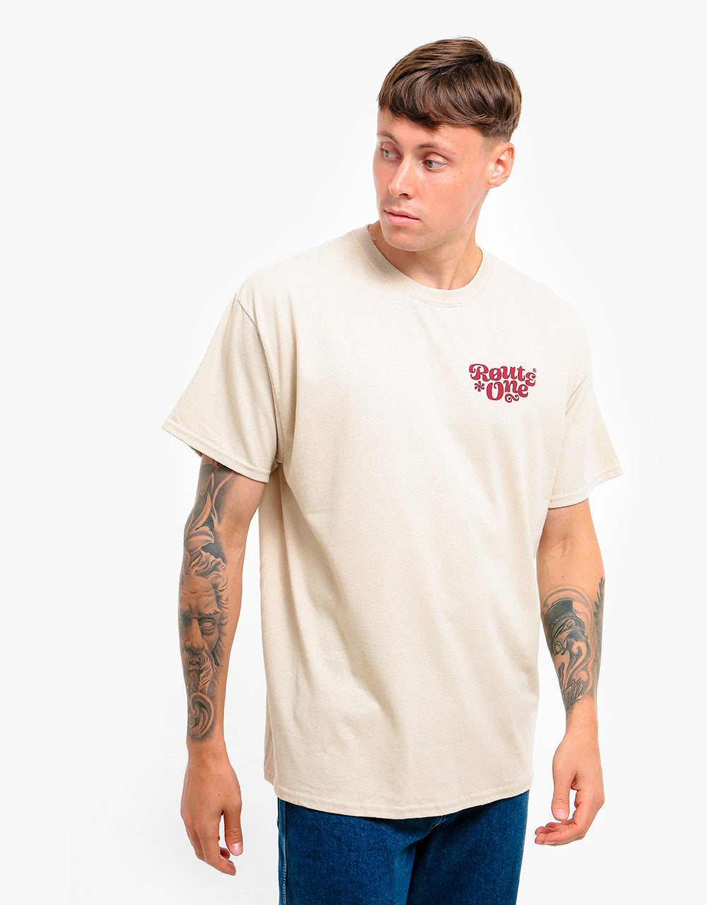 Route One Seventies T-Shirt - Sand