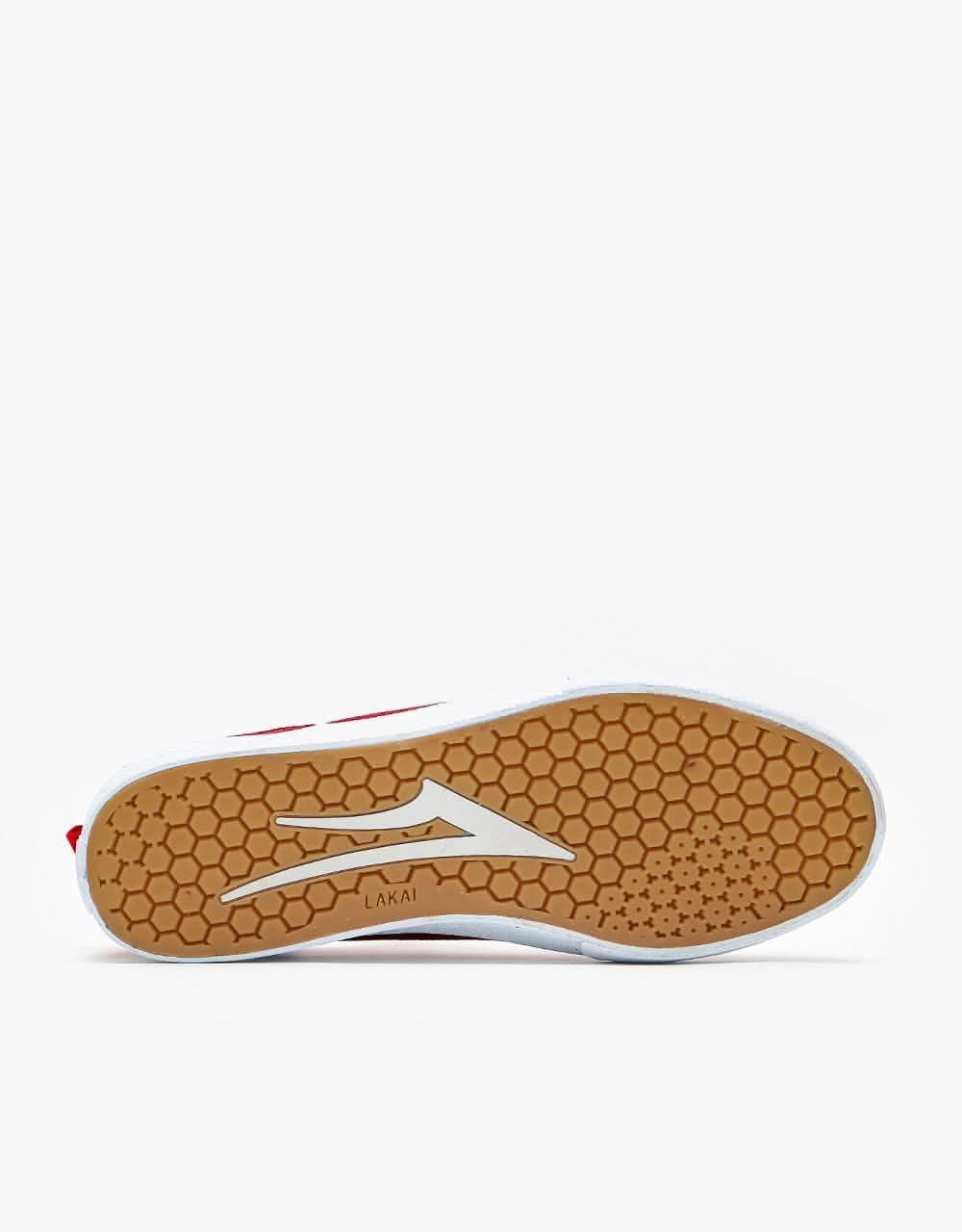 Lakai Dover Skate Shoes - Red Suede