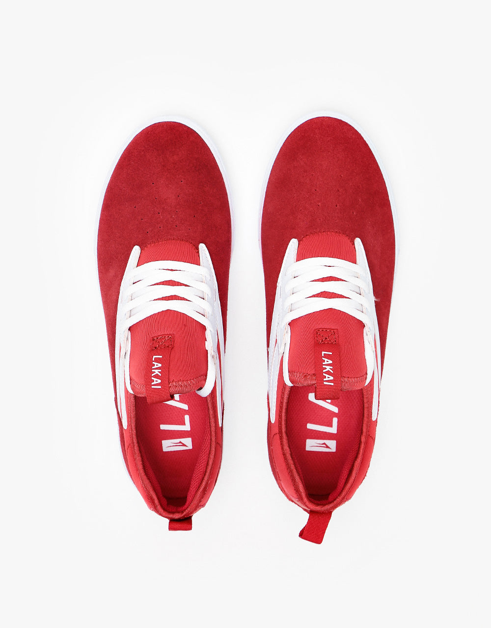 Lakai Dover Skate Shoes - Red Suede
