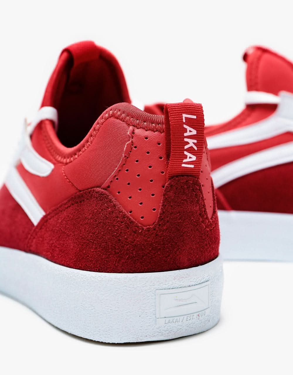 Lakai Dover Skate Shoes - Red Suede