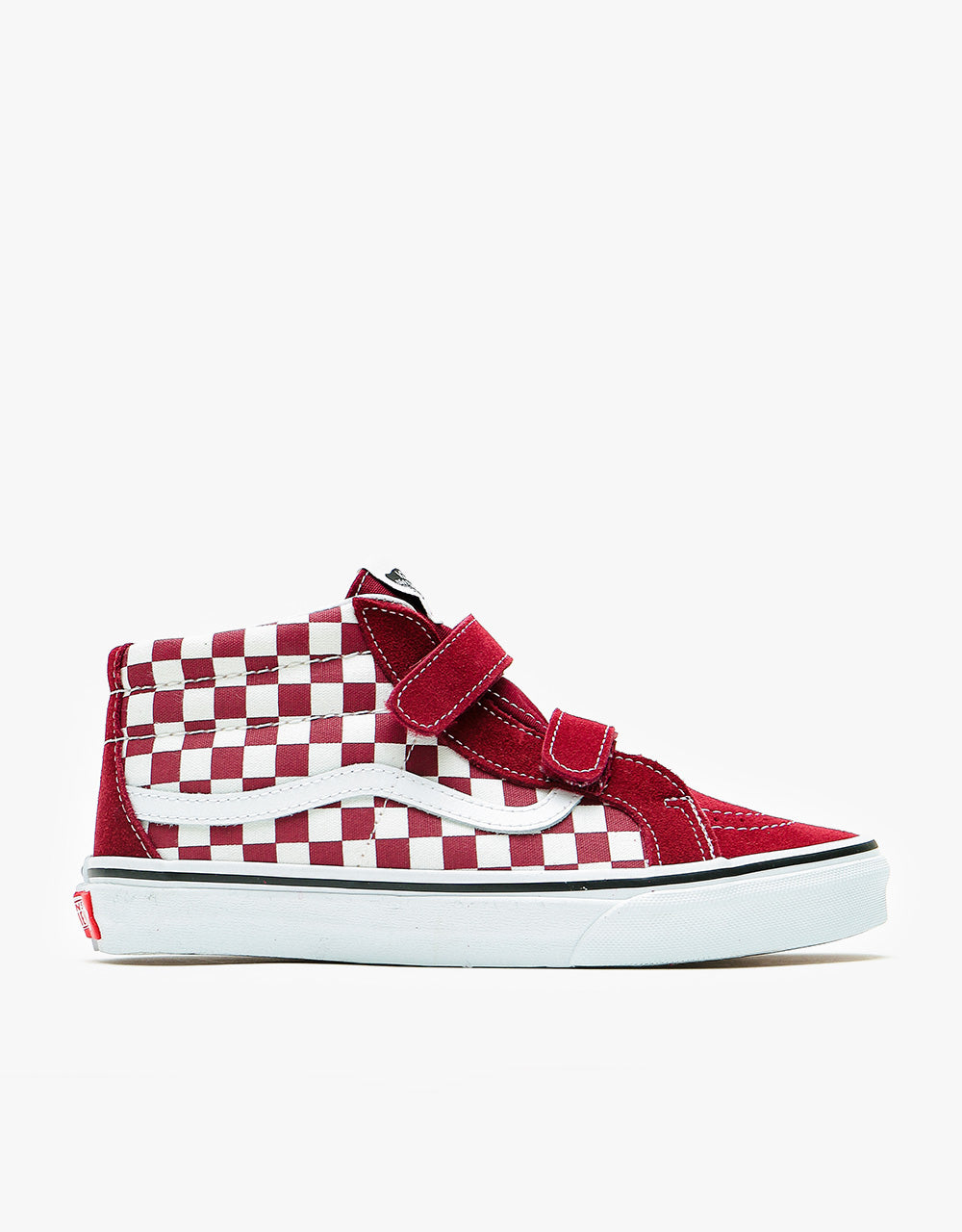 Vans SK8-Mid Reissue V Kids Skate Shoes - (Checkerboard) Pomegranate