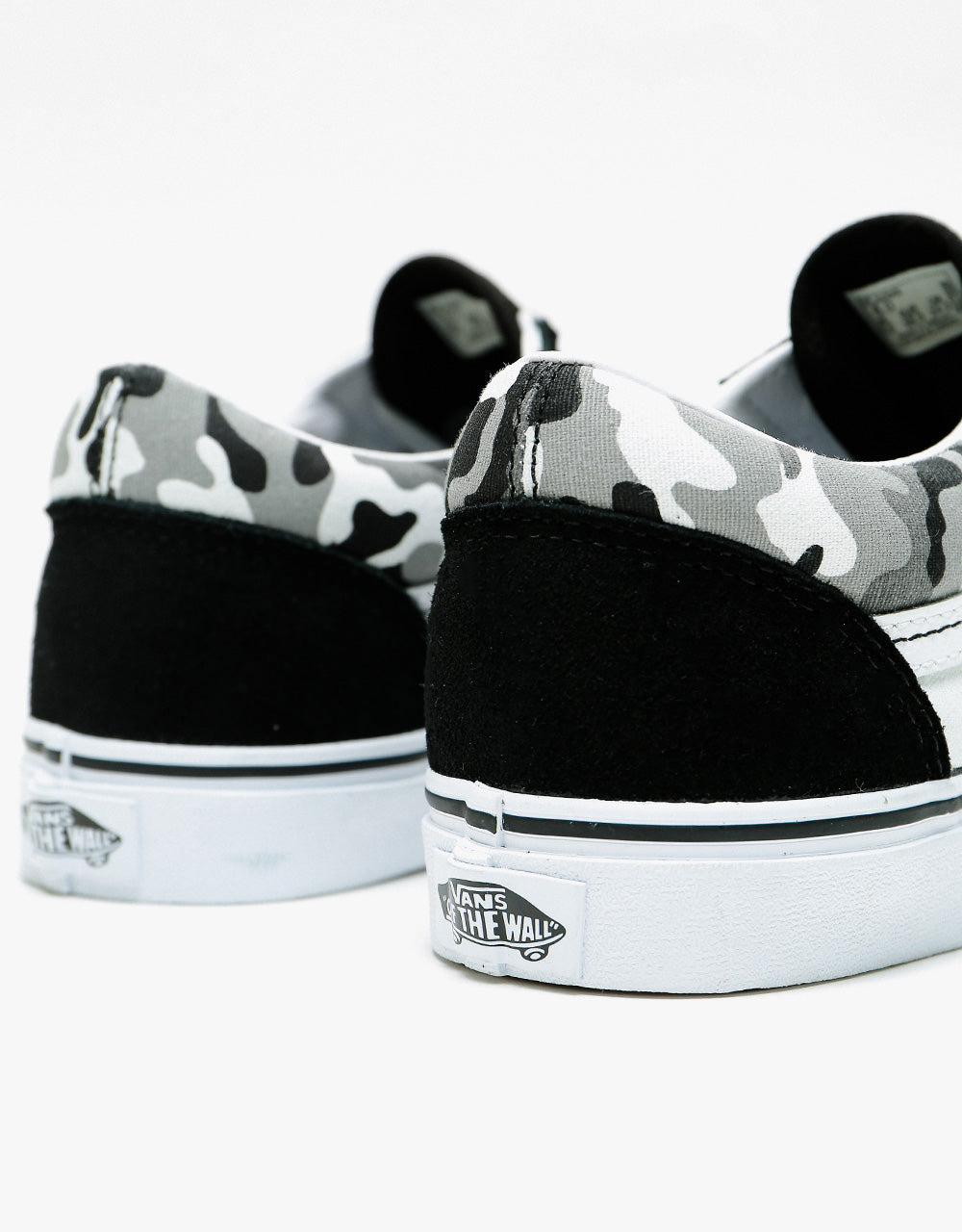Vans Old Skool Kids Skate Shoes - (Primary Camo) Black/True White