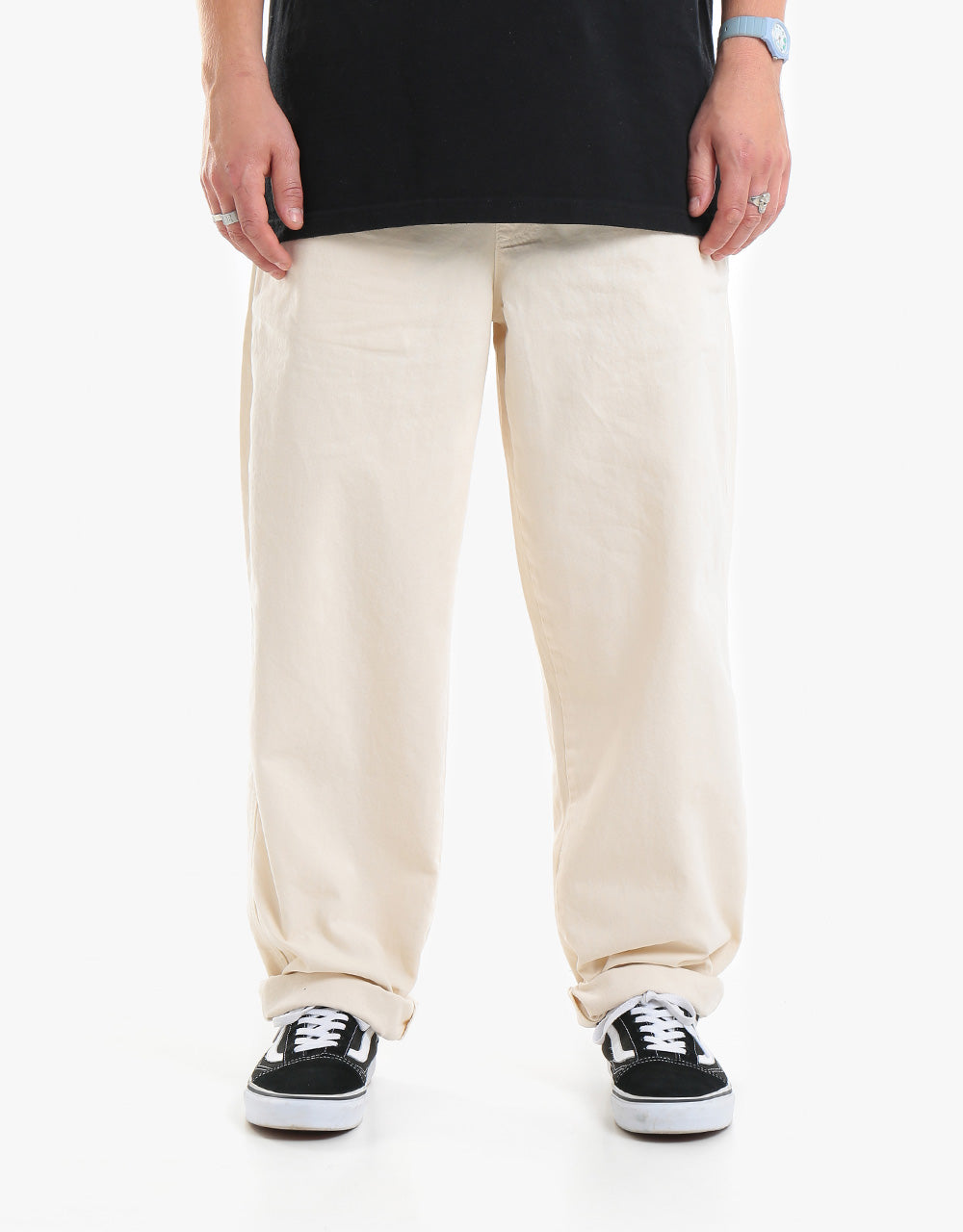 Route One Organic Baggy Pants - Off White