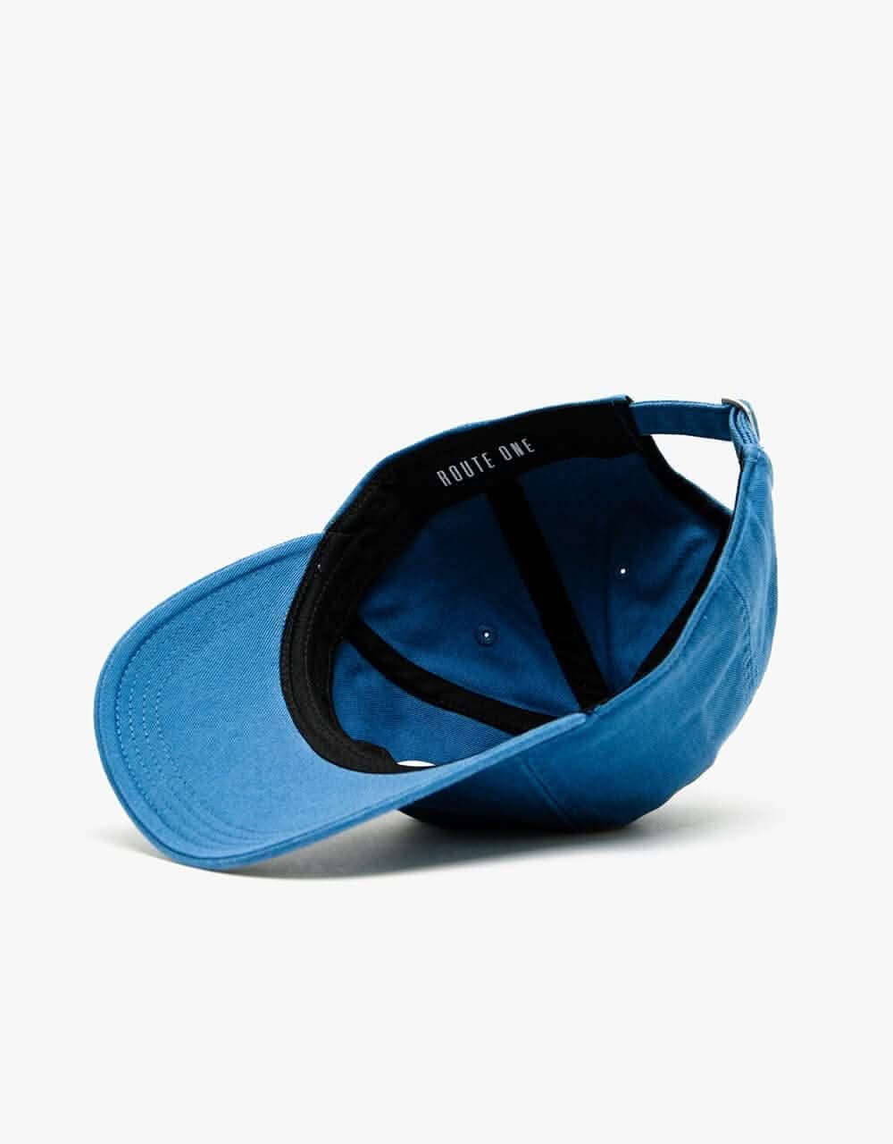 Route One Happy Cup Dad Cap - Air Force Blue