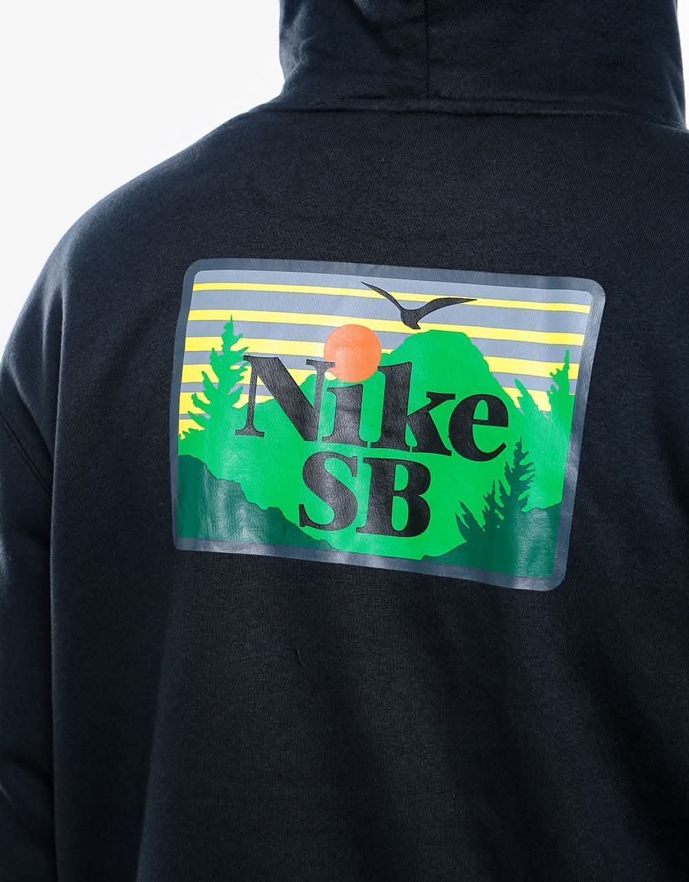 Nike SB Approach One Off Pullover Hoodie - Black/Yellow Strike
