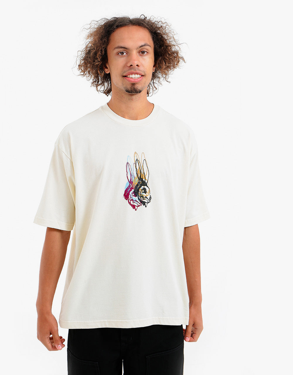 Levi's Skateboarding Graphic Box T-Shirt - Rabbit Skull/Off White