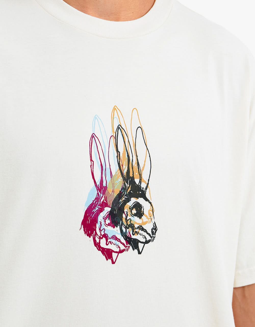 Levi's Skateboarding Graphic Box T-Shirt - Rabbit Skull/Off White