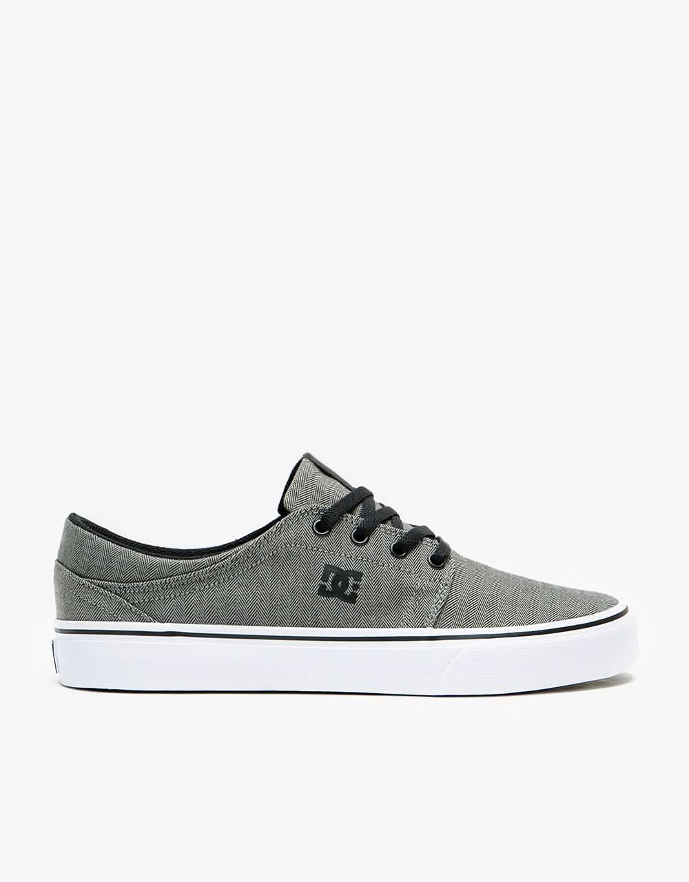 DC Trase TX SE Skate Shoes - Black/Herringbone