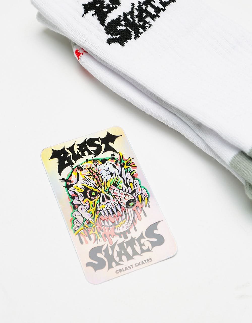 Blast Z.Taylor Gnar Zone Socks - White (w/Sticker)