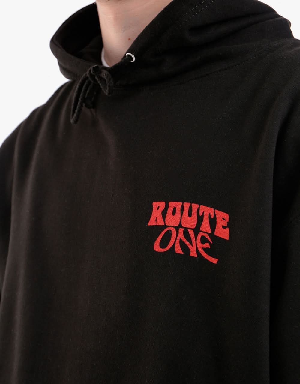 Route One Raising Hell Pullover Hoodie - Black