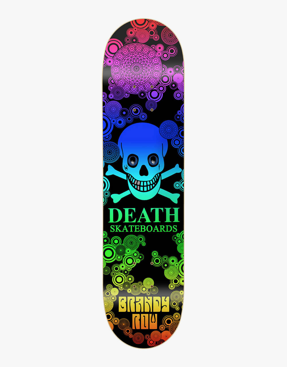 Death Brandy Row Skull Skateboard Deck - 8”