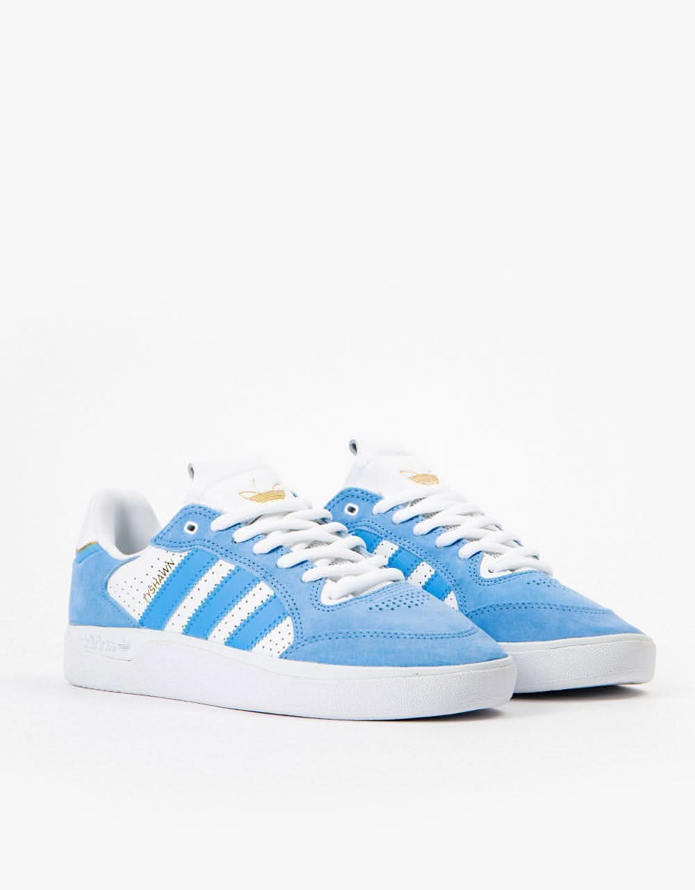 adidas Tyshawn Low Skate Shoes - Sky Rush/Sky Rush/Gold Metallic