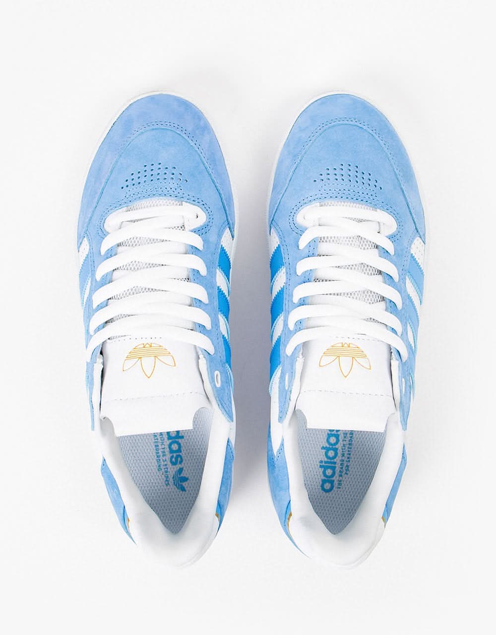 adidas Tyshawn Low Skate Shoes - Sky Rush/Sky Rush/Gold Metallic