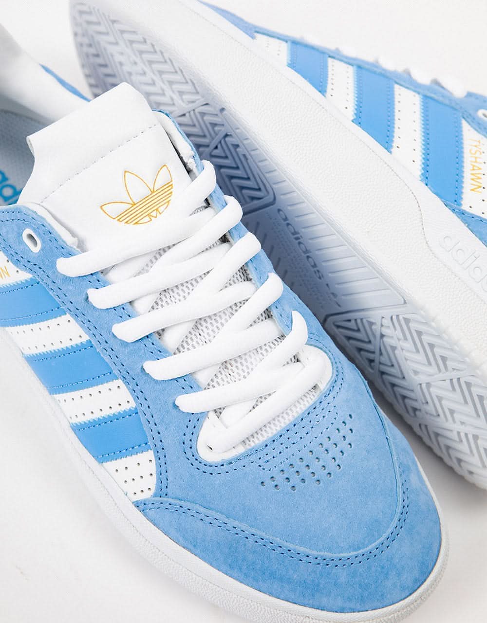 adidas Tyshawn Low Skate Shoes - Sky Rush/Sky Rush/Gold Metallic