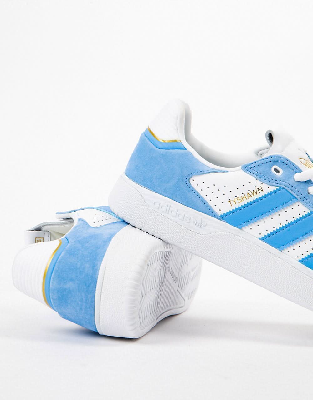 adidas Tyshawn Low Skate Shoes - Sky Rush/Sky Rush/Gold Metallic