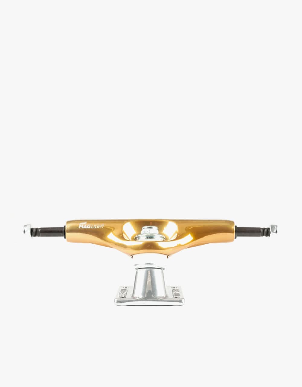 Tensor Mag Light Glossy 5.25 Skateboard Trucks - Gold/Silver (Pair)