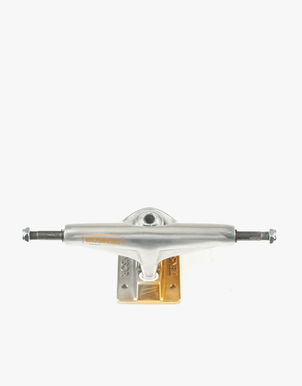 Tensor Aluminium Stencil Mirror 5.25 Skateboard Trucks - Raw/Gold Fade)