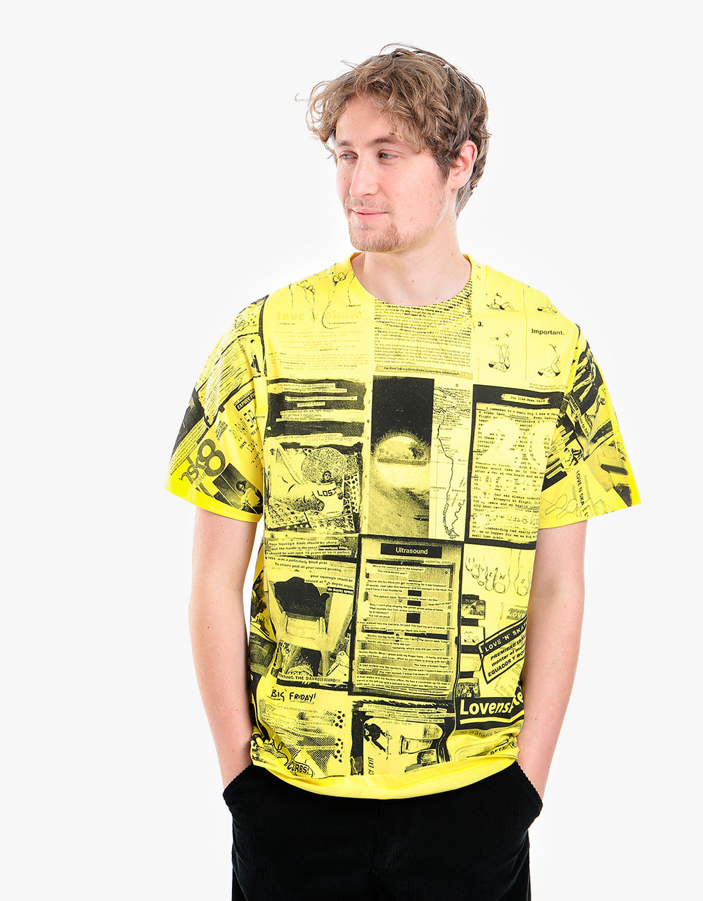 Lovenskate '20th Anniversary Zines' T-Shirt - Yellow