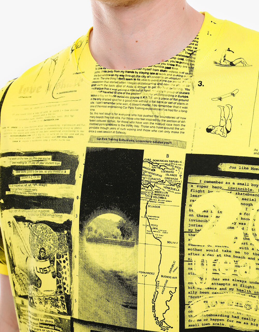 Lovenskate '20th Anniversary Zines' T-Shirt - Yellow