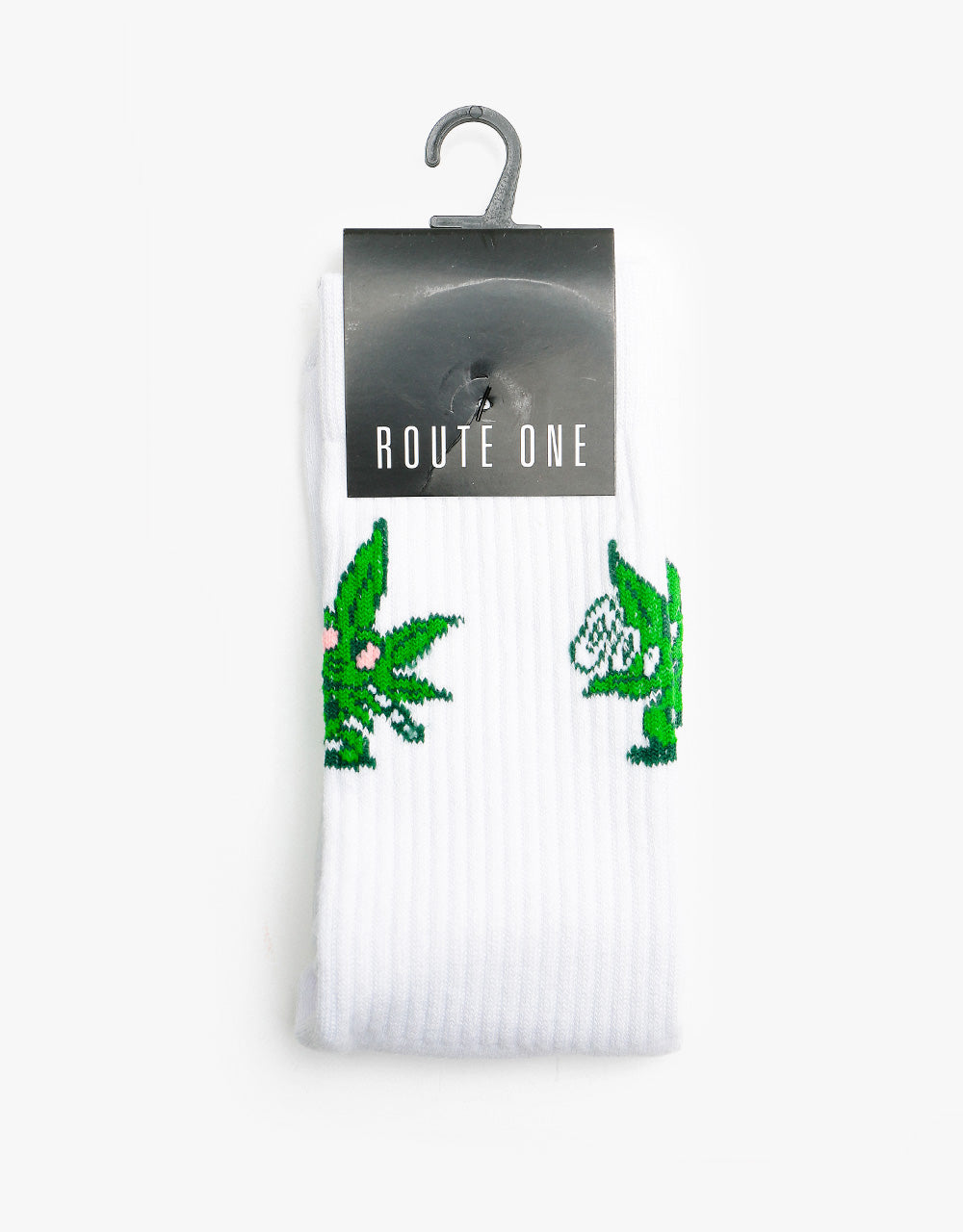 Route One Best Bud Socks - White