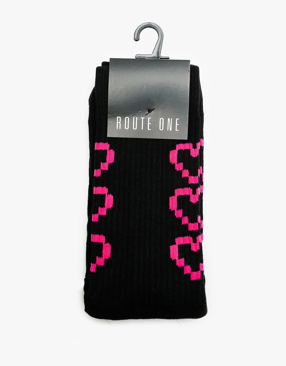 Route One Life Line Socks - Black