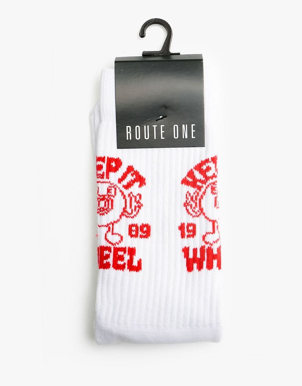 Route One Keep It Wheel Socks - White