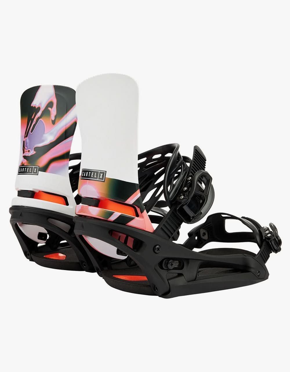 Burton Cartel X EST® Snowboard Bindings - Black/White/Graphic