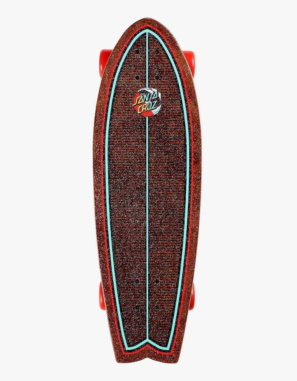 Santa Cruz Classic Wave Splice Shark Cruiser Skateboard - 8.8" x 27.7"