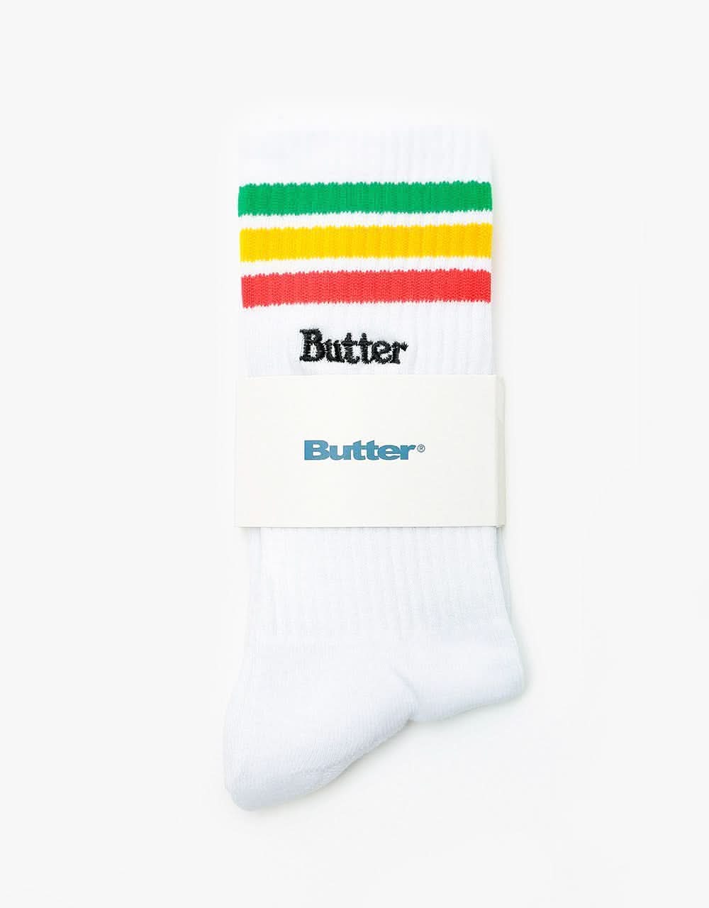 Butter Goods Stripe Socks - White