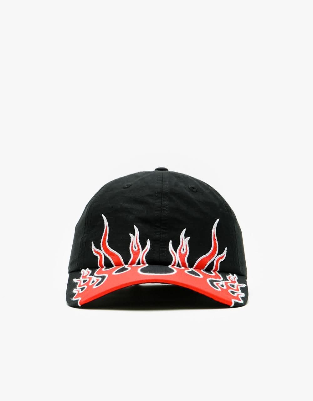 Butter Goods Flame 6 Panel Cap - Black