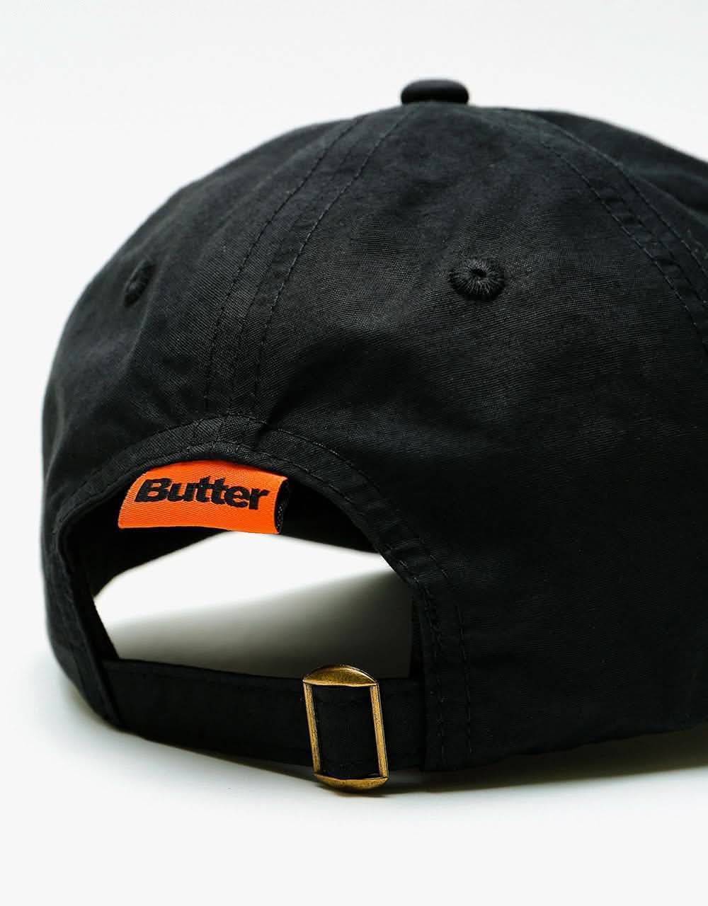 Butter Goods Flame 6 Panel Cap - Black