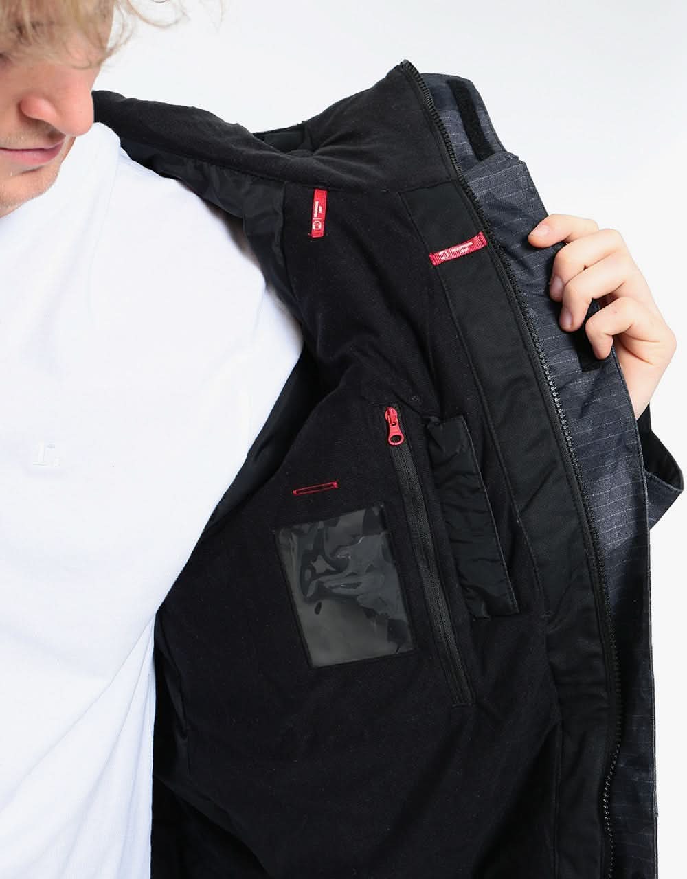 686 Geo Insulated Snowboard Jacket - Black Camo Colorblock