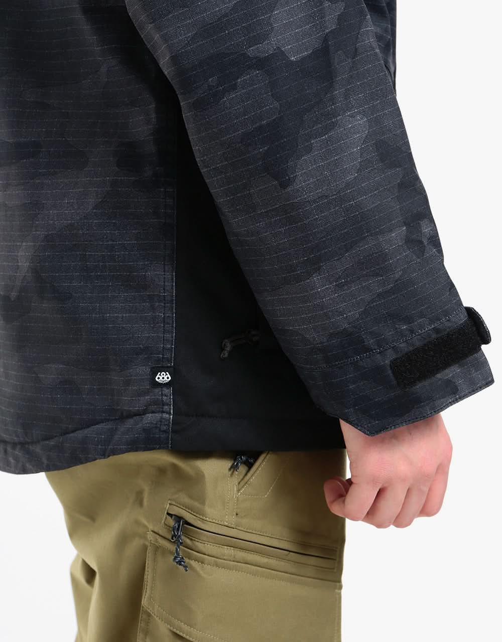 686 Geo Insulated Snowboard Jacket - Black Camo Colorblock