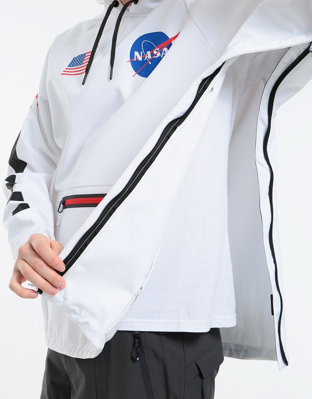 686 x NASA Waterproof Pullover Hoodie - White