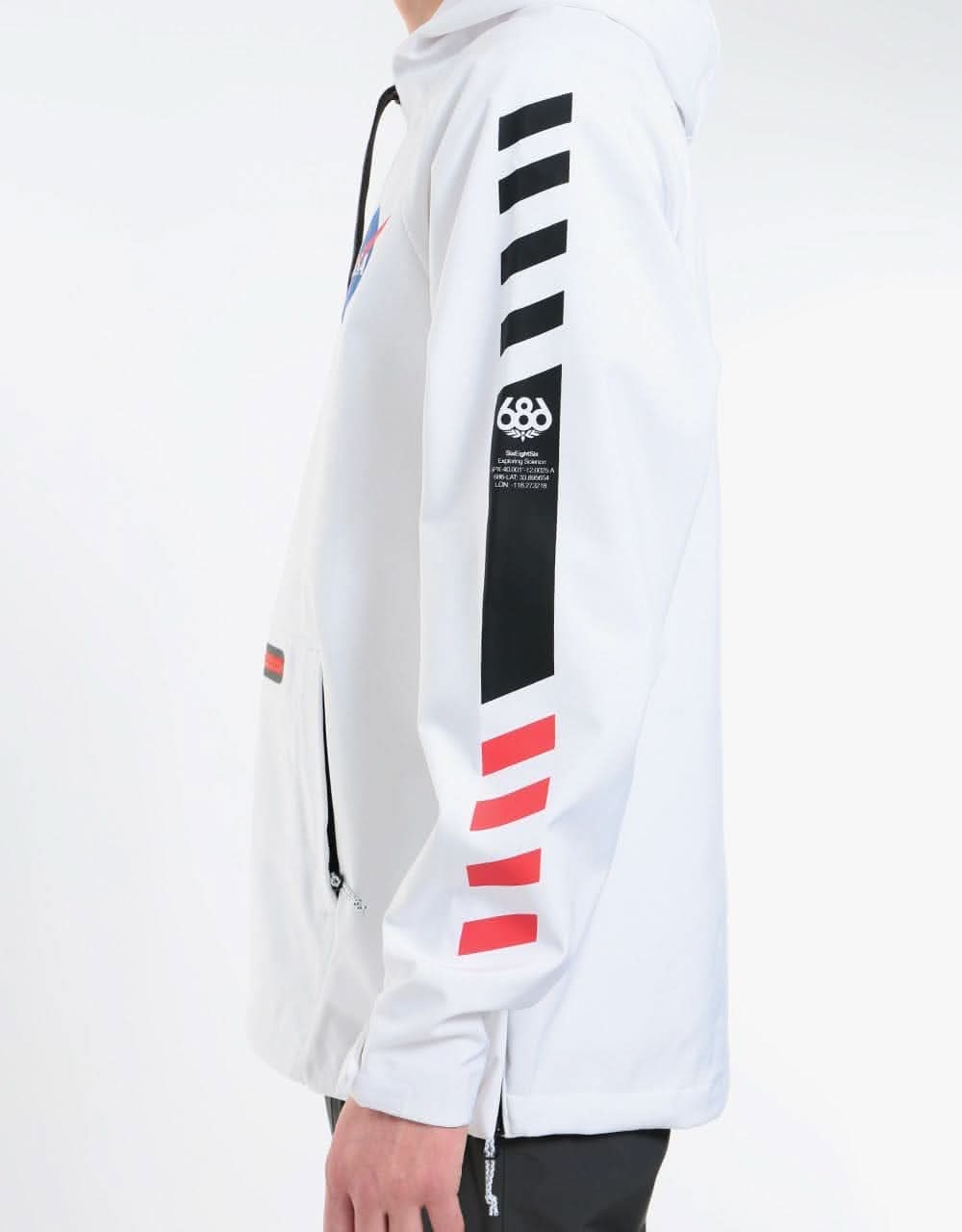 686 x NASA Waterproof Pullover Hoodie - White